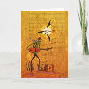 Busker Greeting Card