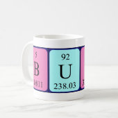 Büsra periodic table name mug (Front Left)