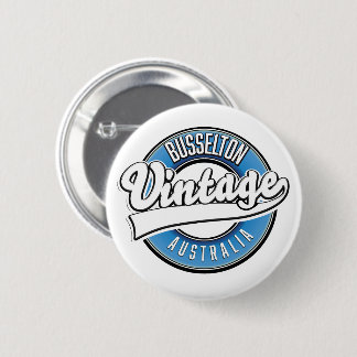 Busselton australia vintage style logo 6 cm round badge