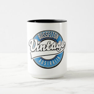 Busselton australia vintage style logo mug