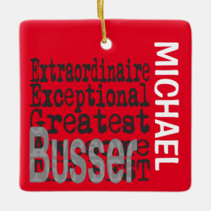 Busser Extraordinaire CUSTOM Ceramic Ornament