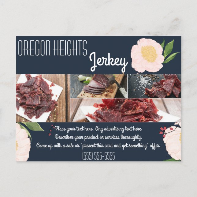 Bussiness Advertising Card Baby Pink Cosmos on Nav (Front)