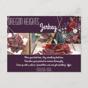 Bussiness Advertising Card Plum Purple Roses Gold