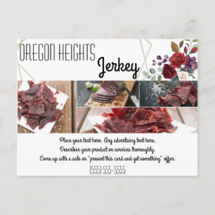 Bussiness Advertising Card White Roses Gold Geomet