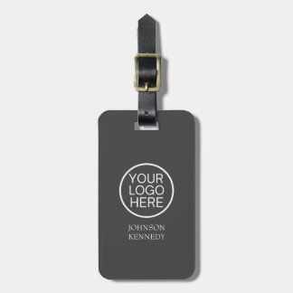 Bussiness logo - Custom Elegant Blue Metallic Luggage Tag
