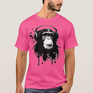 Bussiness Monkey munyuk ngrungokke musik T-Shirt