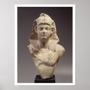 Bust of a Roman Emperor as a pharaoh (marble) Poster