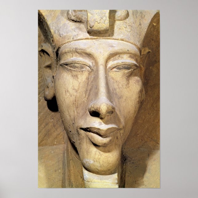 Bust of Amenophis IV   from the Temple of Amun Poster (Front)