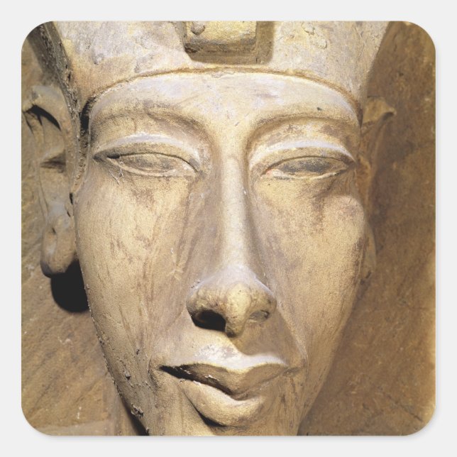 Bust of Amenophis IV   from the Temple of Amun Square Sticker (Front)