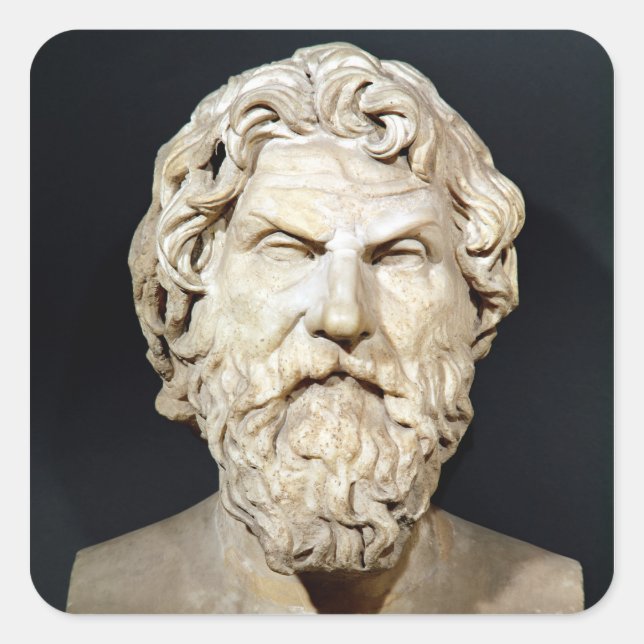 Bust of Antisthenes Square Sticker (Front)