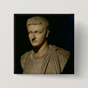 Bust of Caligula 15 Cm Square Badge