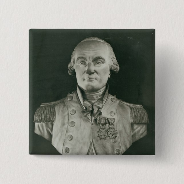 Bust of Charles de Coulomb 15 Cm Square Badge (Front)