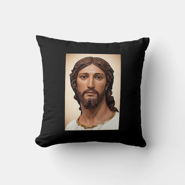 BUST OF CHRIST THE SAVIOR by MICHELANGELO 2026___ Cushion (Front)