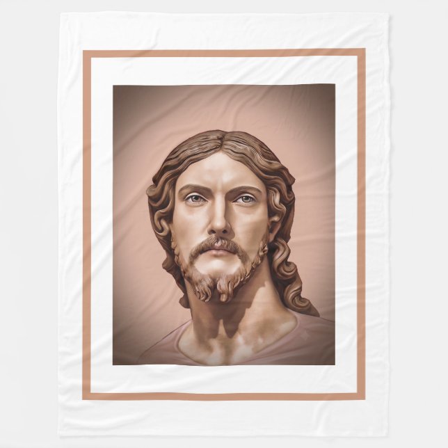 BUST OF CHRIST THE SAVIOR by MICHELANGELO 2026__ Fleece Blanket (Front)