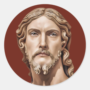 BUST OF CHRIST THE SAVIOUR by MICHELANGELO 2026 Classic Round Sticker