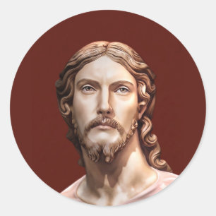 BUST OF CHRIST THE SAVIOUR by MICHELANGELO 2026 Classic Round Sticker