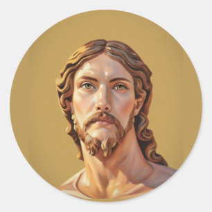 BUST OF CHRIST THE SAVIOUR by MICHELANGELO 2026_ Classic Round Sticker