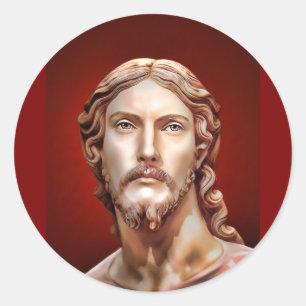 BUST OF CHRIST THE SAVIOUR by MICHELANGELO 2026 Classic Round Sticker