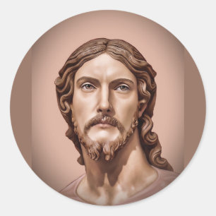BUST OF CHRIST THE SAVIOUR by MICHELANGELO 2026_ Classic Round Sticker