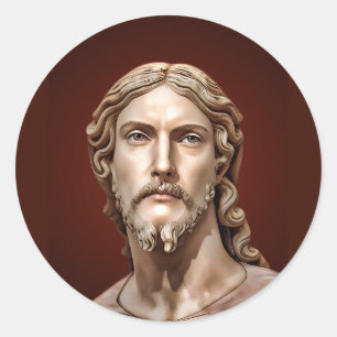BUST OF CHRIST THE SAVIOUR by MICHELANGELO 2026 Classic Round Sticker