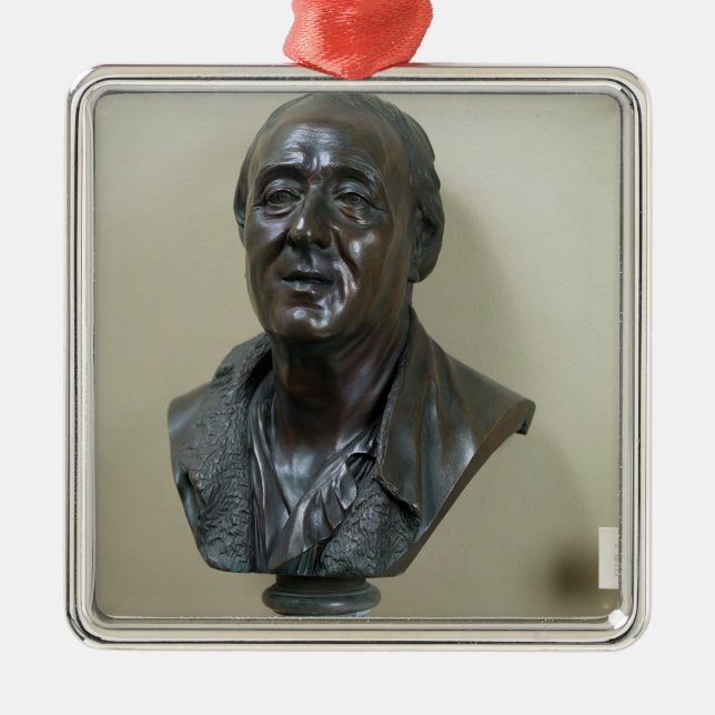 Bust of Denis Diderot  1777 Metal Tree Decoration (Front)