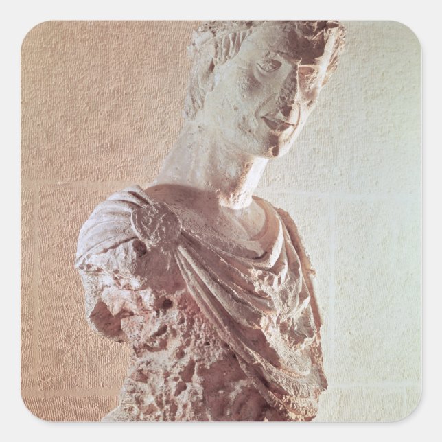 Bust of Emperor Frederick II Square Sticker (Front)