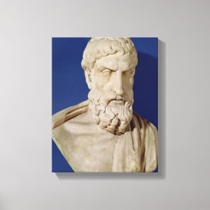 Bust of Epicurus Canvas Print