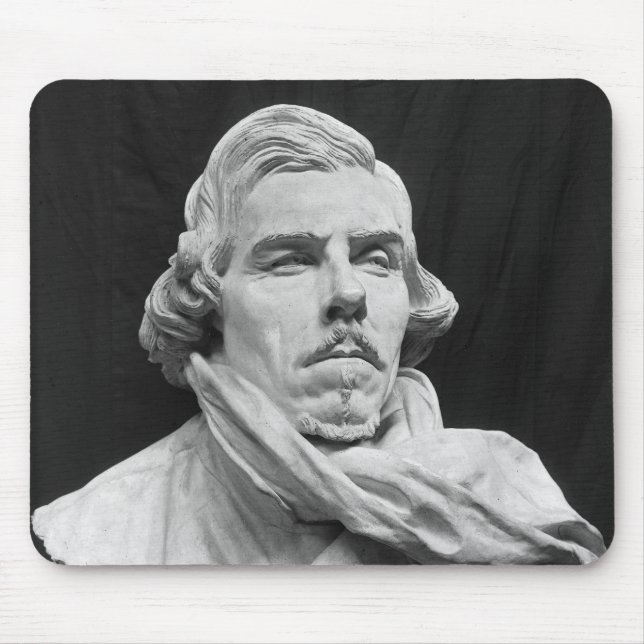 Bust of Eugene Delacroix Mouse Mat (Front)