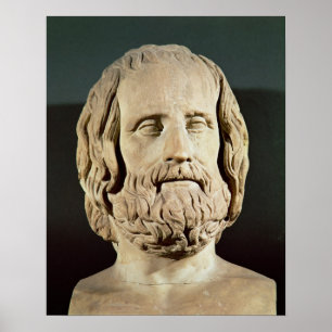 Bust of Euripides Poster