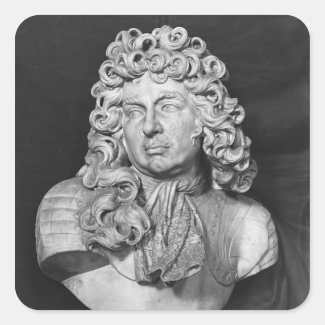Bust of Francois de Crequy, c.1690 Square Sticker (Front)