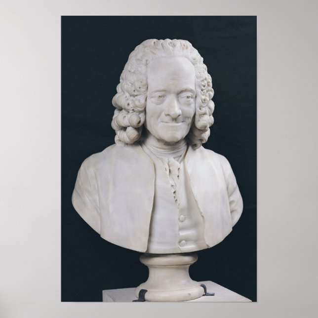 Bust of Francois Marie Arouet de Voltaire  1778 Poster (Front)
