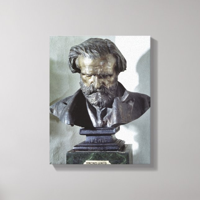 Bust of Giuseppe Verdi Canvas Print (Front)