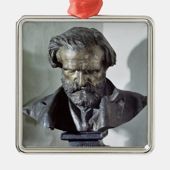 Bust of Giuseppe Verdi Metal Tree Decoration (Front)