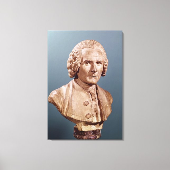Bust of Jean-Jacques Rousseau Canvas Print (Front)