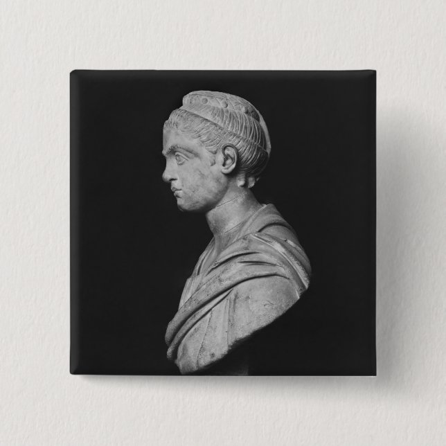 Bust of Julia Mamaea 15 Cm Square Badge (Front)
