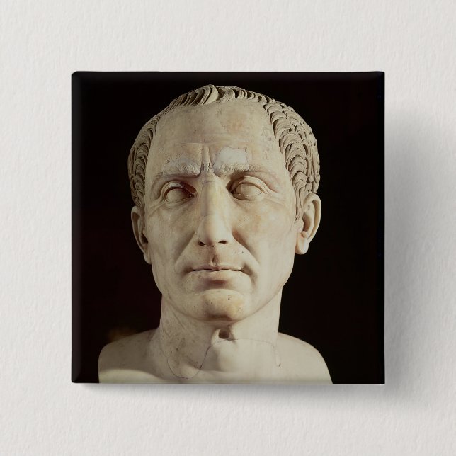 Bust of Julius Caesar 2 15 Cm Square Badge (Front)