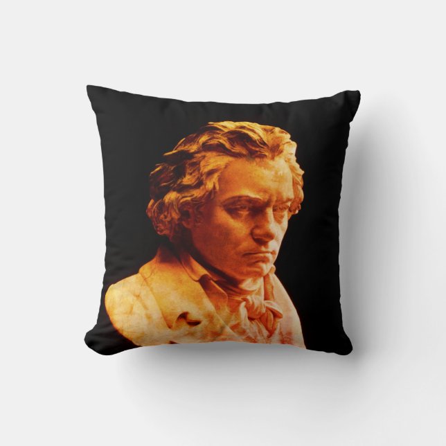 Bust of Ludwig van Beethoven Cushion (Front)