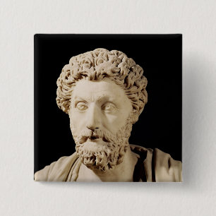 Bust of Marcus Aurelius 15 Cm Square Badge