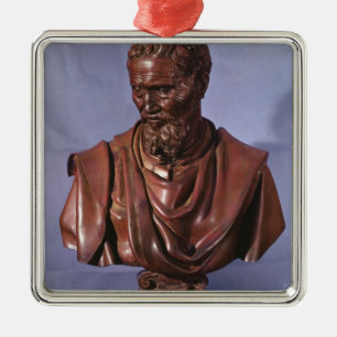 Bust of Michelangelo Buonarroti Metal Tree Decoration