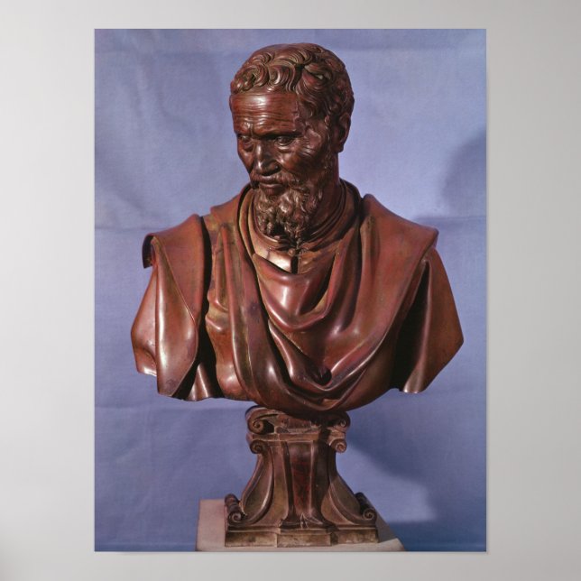 Bust of Michelangelo Buonarroti Poster (Front)