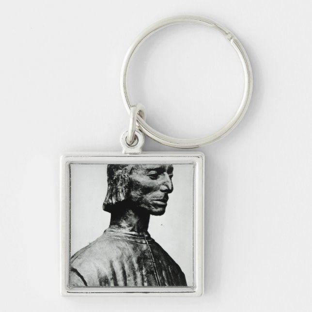 Bust of Niccolo Machiavelli Key Ring (Front)