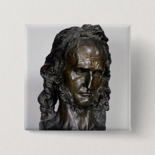 Bust of Nicolo Paganini  1830 15 Cm Square Badge