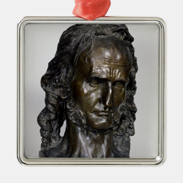 Bust of Nicolo Paganini  1830 Metal Tree Decoration (Front)