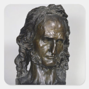 Bust of Nicolo Paganini  1830 Square Sticker