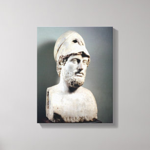 Bust of Pericles copy of a Greek original Canvas Print