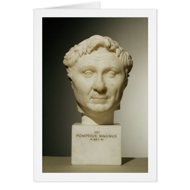 Bust of Pompey (106-48 BC) c.60 BC (marble) (Front)