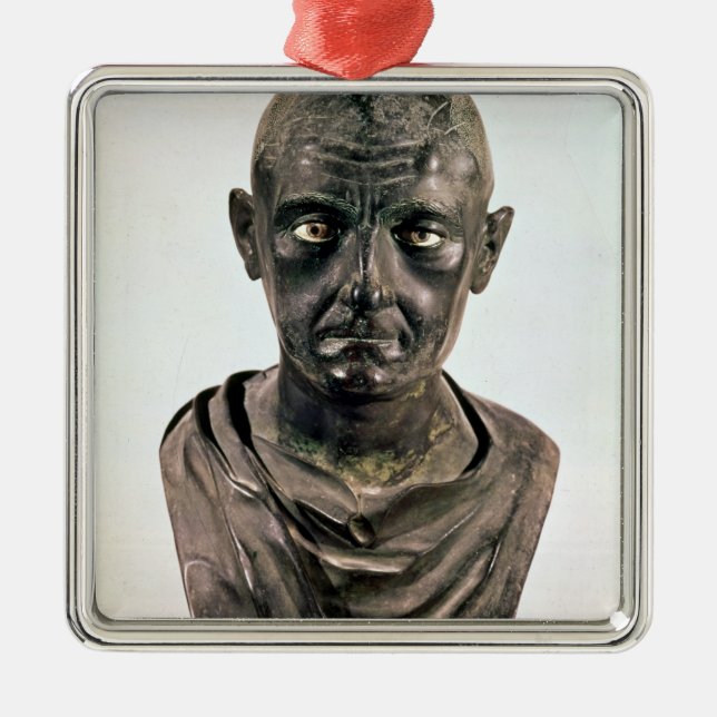 Bust of Publius Cornelius Scipio 'Africanus' Metal Tree Decoration (Front)