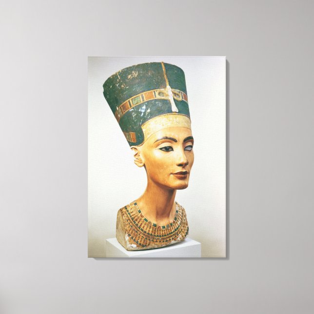 Bust of Queen Nefertiti, from the studio of the sc Canvas Print (Front)