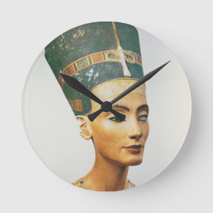 Bust of Queen Nefertiti, from the studio of the sc Round Clock