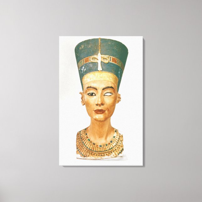 Bust of Queen Nefertiti, front view, from the stud Canvas Print (Front)